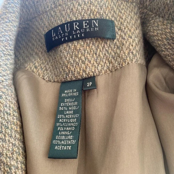 RARE🔥RALPH Lauren sz 2P vintage tweed English riding Style wool blend 3 button - Picture 8 of 9